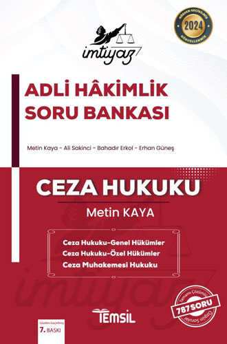 İmtiyaz Adli Hâkimlik Soru Bankası Ceza Hukuku 