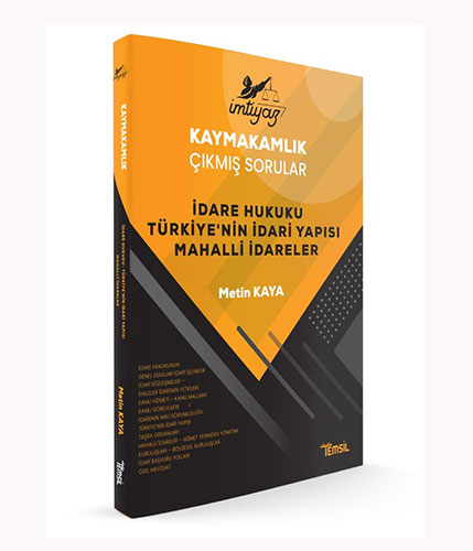 İmtiyaz Kaymakamlık Çıkmış Sorular İdare Hukuku-Türkiye'nin İdari Yapısı- Mahalli İdareler