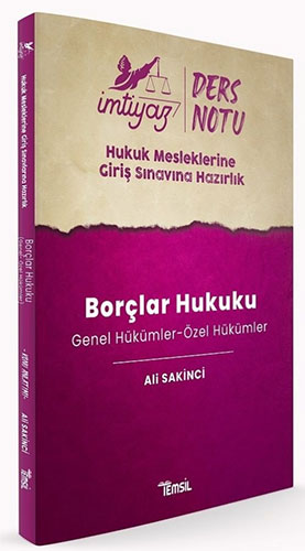 İmtiyaz Ders Notları HMGS Borçlar Hukuku Genel Hükümler - Özel Hükümler