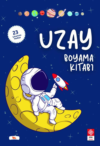 Uzay Boyama Kitabı (23 Çıkartma Hediye)