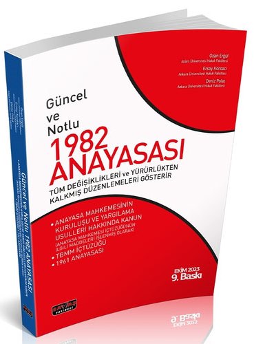 Güncel ve Notlu 1982 Anayasası