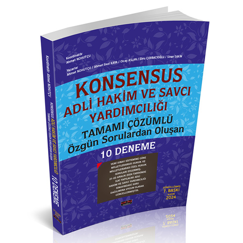 Konsensus Adli Hakim ve Savcı Yardımcılığı 10 Deneme