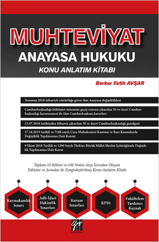 Muhteviyat Anayasa Hukuku - Konu Anlatım Kitabı