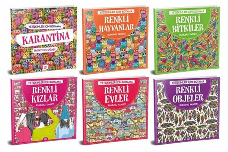 Yetişkinler İçin Boyama Seti (6 Kitap Takım)