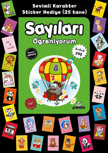 Stickerlı 3+4+5 Yaş Sayıları Öğreniyorum