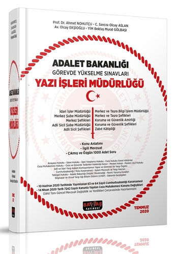 Adalet Bakanlığı GYS Sınavları Yazı İşleri Müdürlüğü