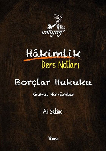 İmtiyaz Borçlar Hukuku Hakimlik Ders Notları