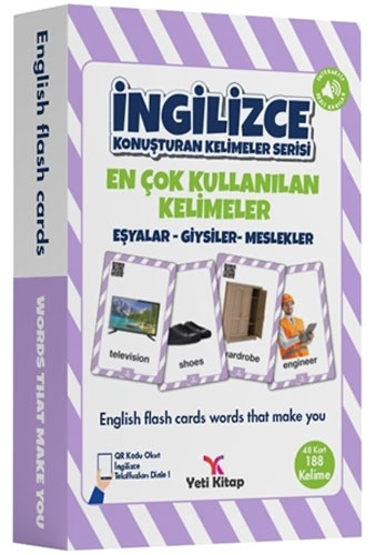 İngilizce Konuşturan Kelimeler Serisi - Eşyalar-Giysiler-Meslekler - En Çok Kullanılan Kelimeler