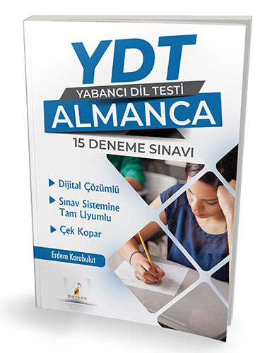 YDT Almanca Dijital Çözümlü 15 Deneme Sınavı