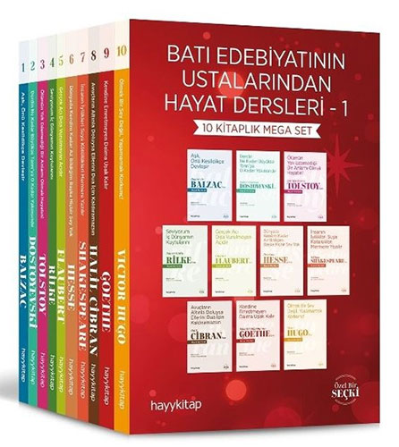 Batı Edebiyatının Ustalarından Hayat Dersleri - 1 (10 Kitap Takım)