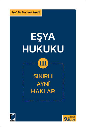 Eşya Hukuku 3