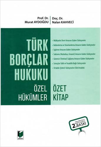 Türk Borçlar Hukuku Özel Hükümler Özet Kitap (Ciltli)