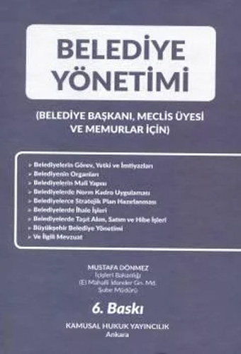 Belediye Yönetimi (Ciltli)