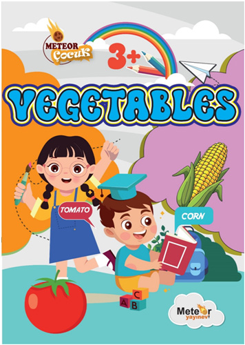 Vegetables (Sebzeler) Türkçe - İngilizce Boyama Kitabı