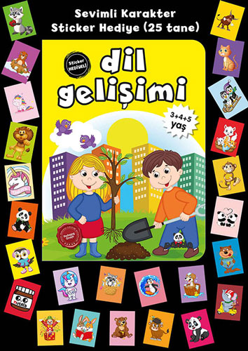 Stickerlı 3+4+5 Yaş Dil Gelişimi