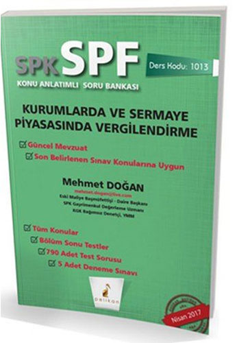 SPK - SPF Kurumlarda ve Sermaye Piyasasında Vergilendirme