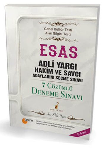 ESAS Adli Yargı Hakim ve Savcı Adaylarını Seçme Sınavı 7 Çözümlü Deneme Sınavı 