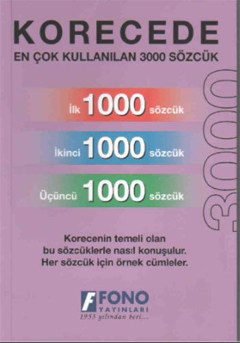 Korecede En Çok Kullanılan 3000 Sözcük