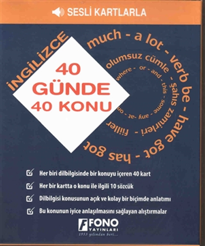 40 Günde 40 İngilizce Konu - Sesli Kartlarla