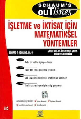 İşletme ve İktisat İçin Matematiksel Yöntemler