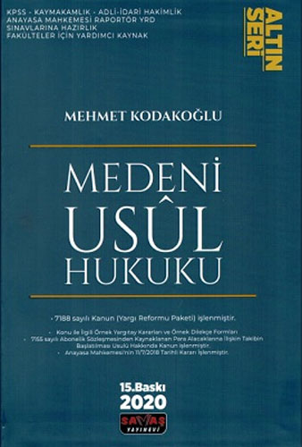 Altın Seri - Medeni Usul Hukuku (Ciltli)