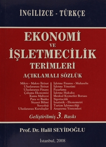 Ekonomi ve İşletmecilik Terimleri Açıklamalı Sözlük İngilizce - Türkçe