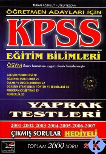 KPSS EĞİTİM BİLİMLERİ YAPRAK TESTLERİ 2008