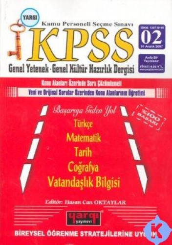 KPSS GENEL YETENEK GENEL KÜLTÜR DERGİSİ