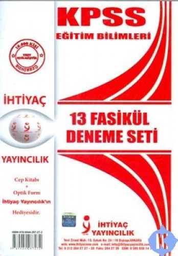 KPSS EĞİTİM BİLİMLERİ 13 FASİKÜL DENEME