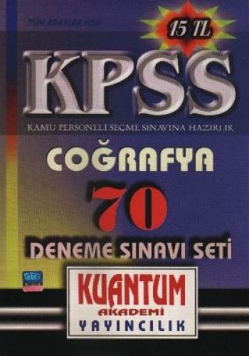 KPSS COĞRAFYA 70 DENEME SINAVI SETİ