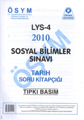 LYS 4 2010 SOSYAL BİLİMLER SINAVI