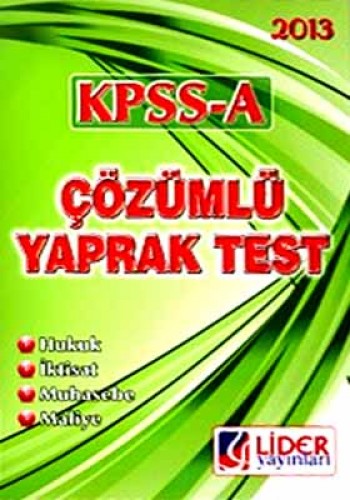 KPSS A ÇÖZÜMLÜ YAPRAK TEST