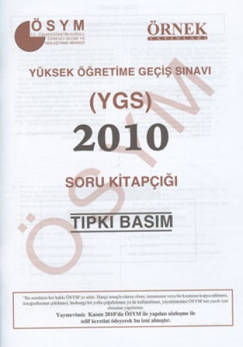 ÖSYM 2010 SORU KİTAPÇIĞI