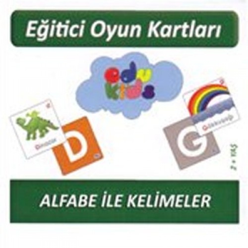 ALFABE İLE KELİMELER EĞİTİCİ OYUN KARTLARI