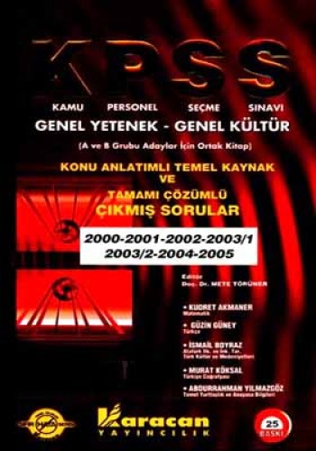 KPSS GENEL YETENEK GENEL KÜLTÜR