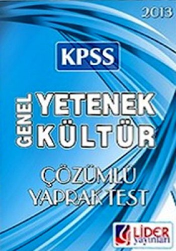 KPSS GENEL YETENEK GENEL KÜLTÜR Y.T.