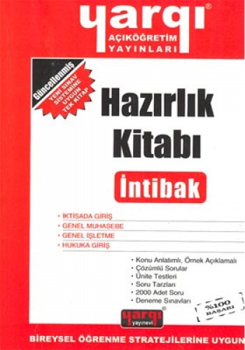 AÇIKÖĞRETİM HAZIRLIK KİTABI İNTİBAK