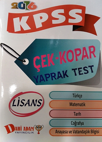 KPSS LİSANS ÇEK KOPAR YAPRAK TEST