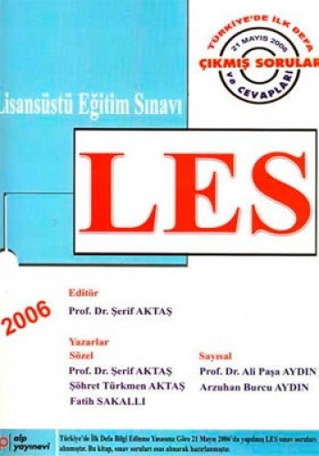 LİSANSÜSTÜ EĞİTİM SINAVI LES 2006