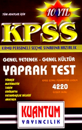 KPSS EĞİTİM BİLİMLERİ YAPRAK TEST